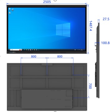 100寸会议触摸一体机|无线投屏｜反向控制｜ 40点触摸｜