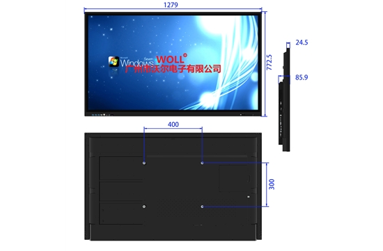 ‌55英寸电容红外双触控会议一体机